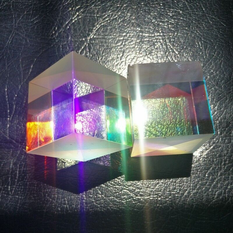 34*34*36mm Defective Optical Prism Dichroic Cube Beam Splitter f DIY Decoration