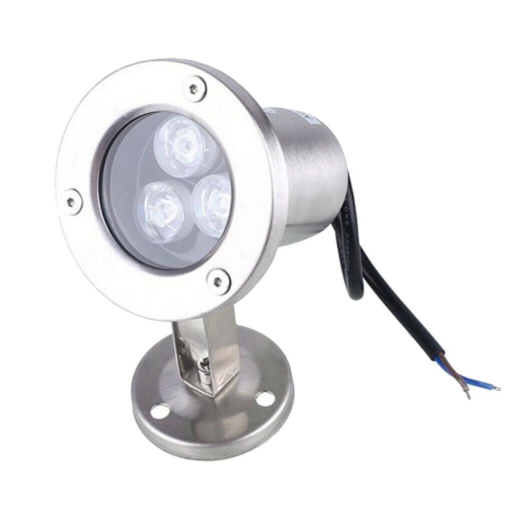 12V Waterproof Underwater LED Spotlight Aquarium Tank White Lighting