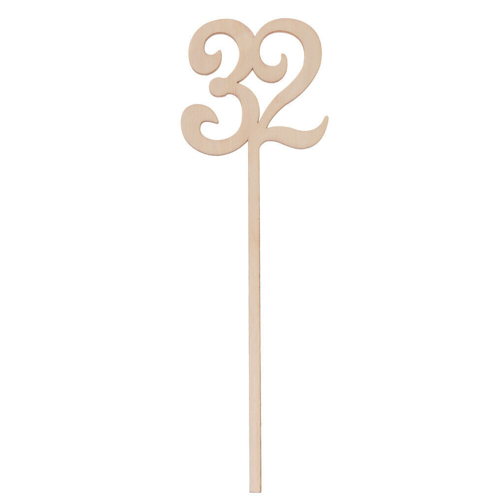 Rustic Wooden Numbers 31-40 Wedding Birthday Party Centerpieces Decoration