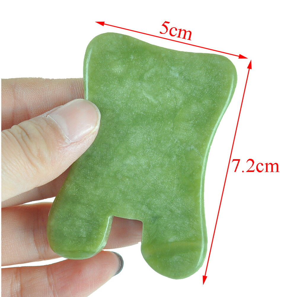 Gua Sha facial massage chinese medicine natural jade board scraping tool B Xz