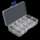 Pack of 2 Clear Plastic Jewelry Box Organizer Storage Container With Adjustable