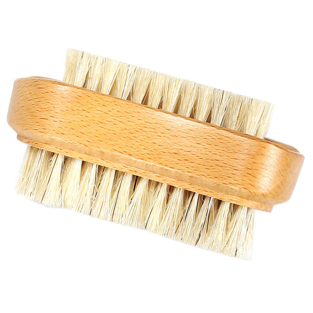 Pack of 2 Two-sided Wooden Finger Nail Brush Scrub Fingernail Scrubbing