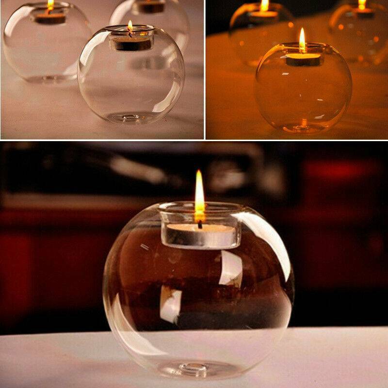 HOT Crystal Glass Candle Holder Wedding Bar Party Dinner Decor Candlestick US
