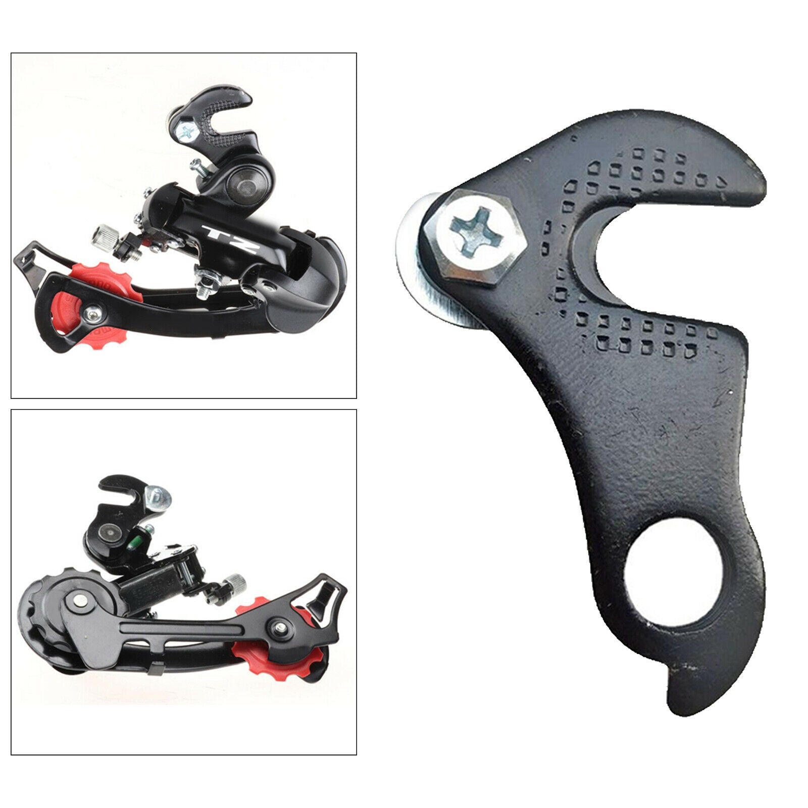 Bike Derailleur Rear Mech Hanger Plate Bracket with Nut And  Parts