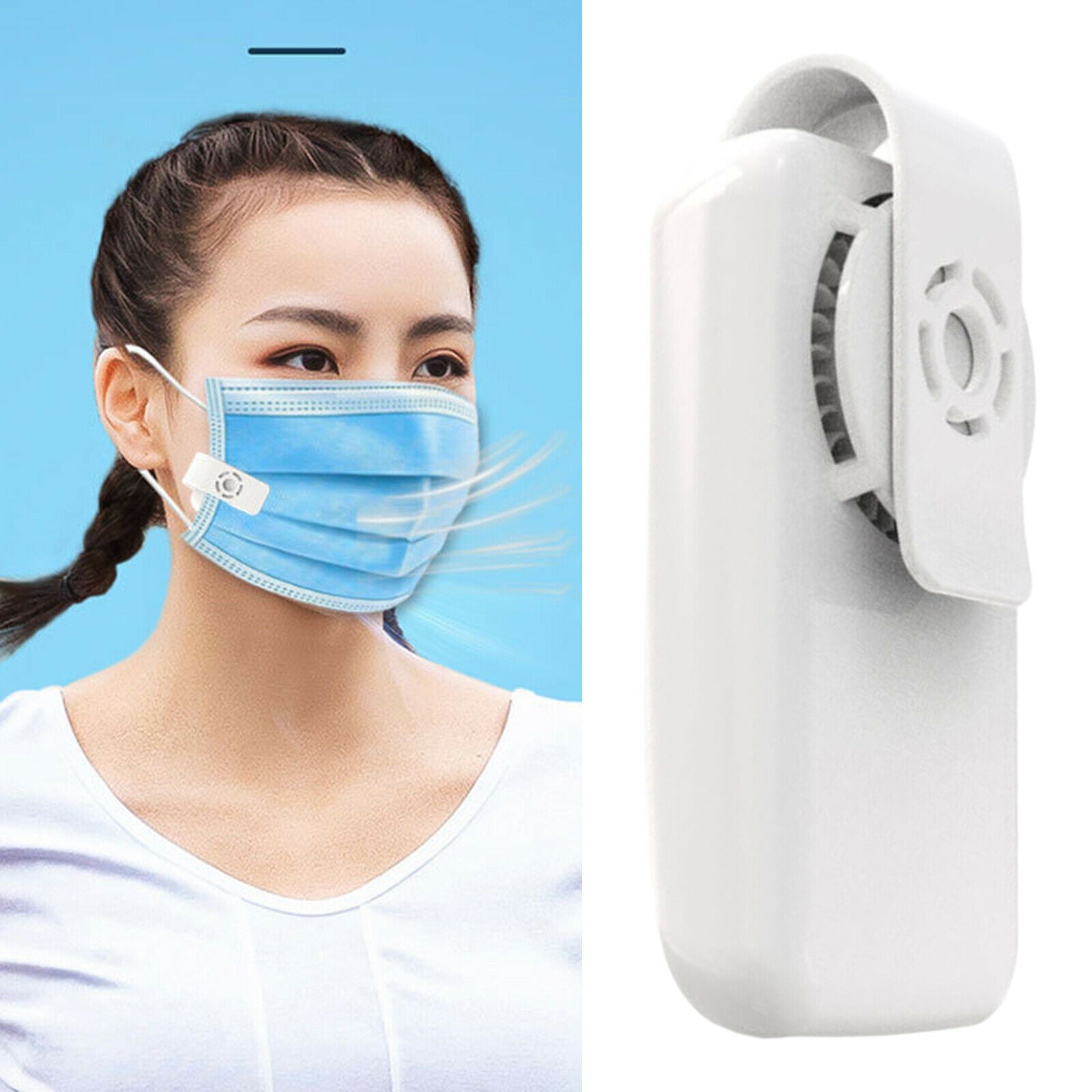 Mini Masked Fan Cooling Clip-On Reusable Moisture Resistant