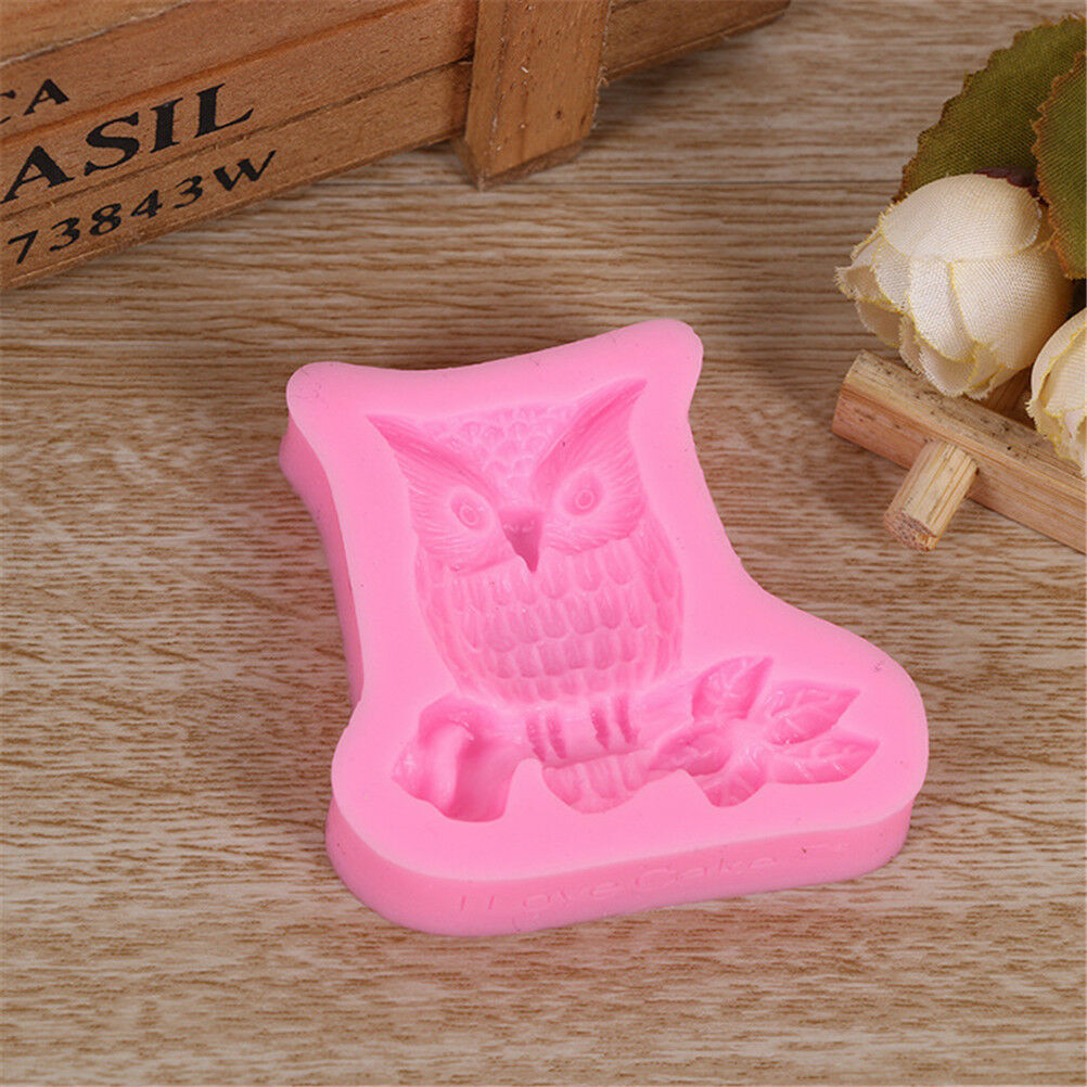New Arrival Owl shape fondant mold cake decoration tools soap candle moul.l8