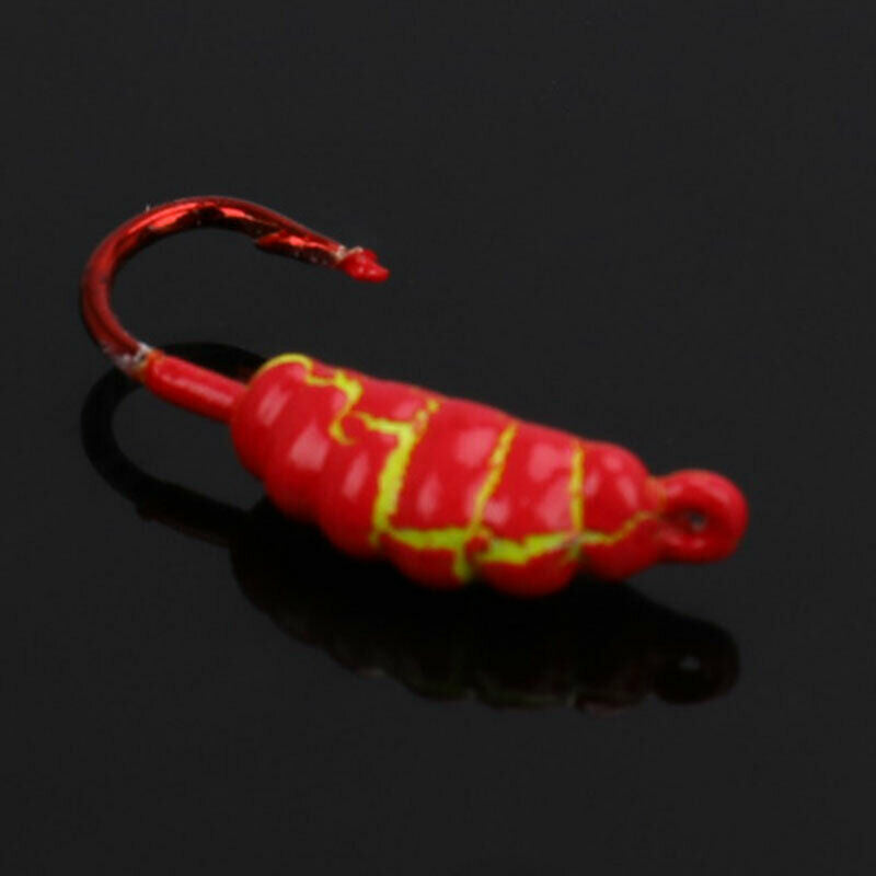 6Pcs/lot 23mm/1.5g Ice Fishing Lure Maggot Worm The New Metal Ba.l8