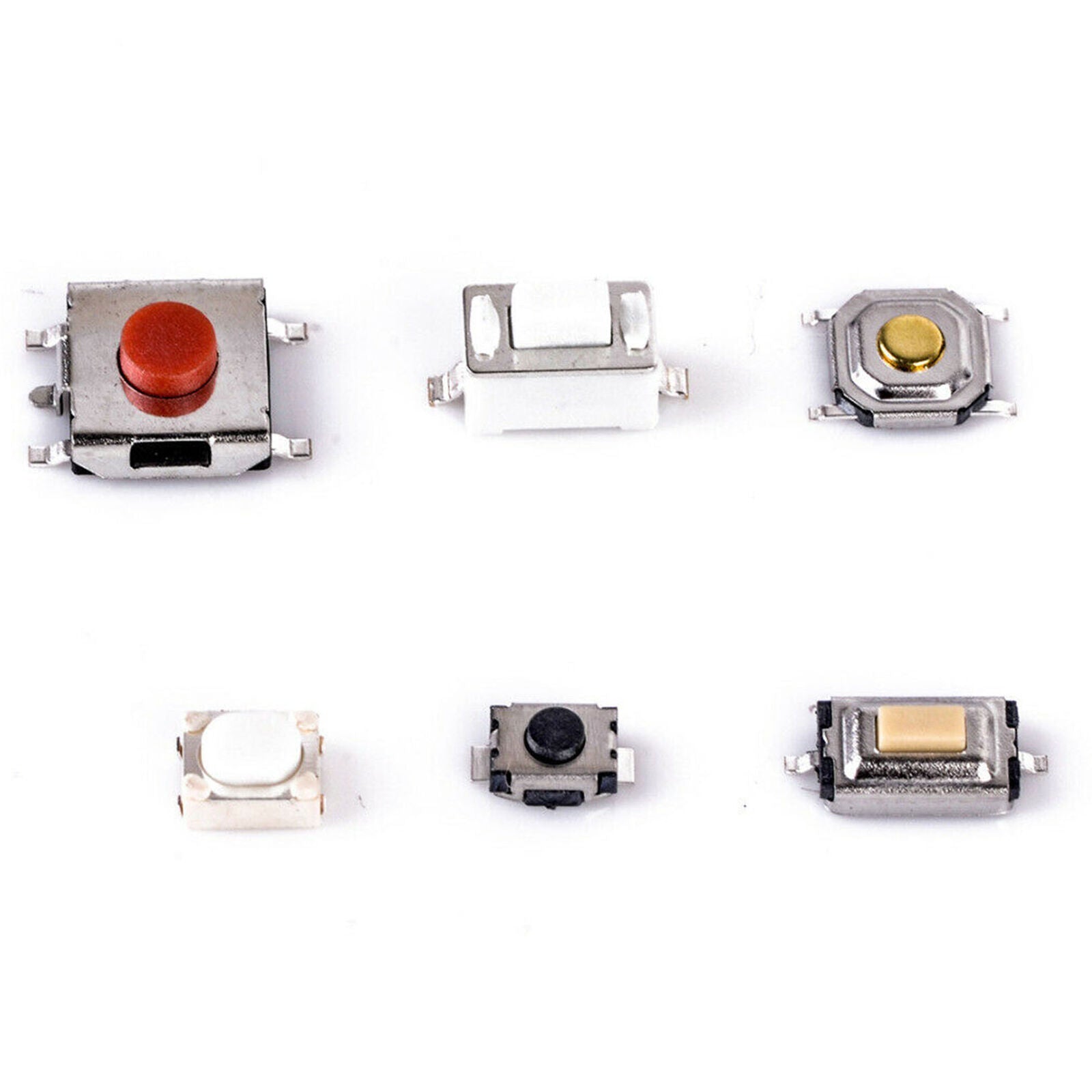 250pcs 10 Types Tact Tactile Push Button Micro Switch Car Remote Key Microswitch