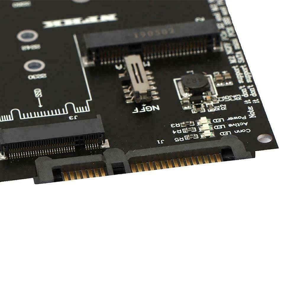 M.2 NGFF Msata SSD to SATA III 3.0 Adapter Card For PC 2280 Laptop 2260 NEW