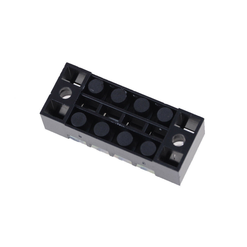 3Pcs TB-1504 4 Positions Dual Rows Covered Screw Terminal Block 600V 15A DHX Tt