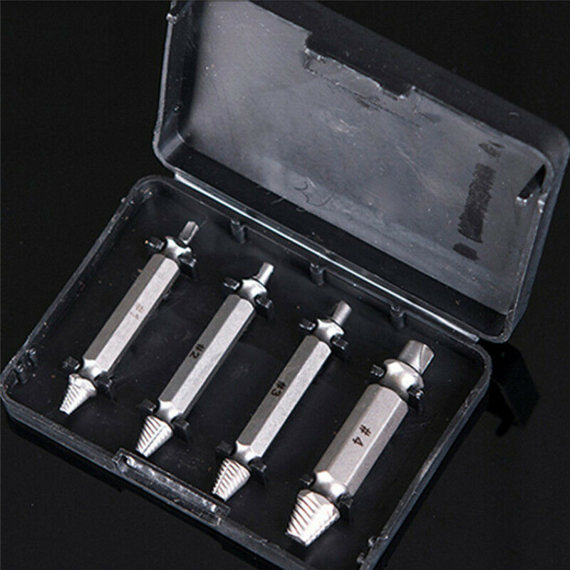 4pcs/set Screw Extractor Set drill out easy to Remove Screw broken Speedout SEDD
