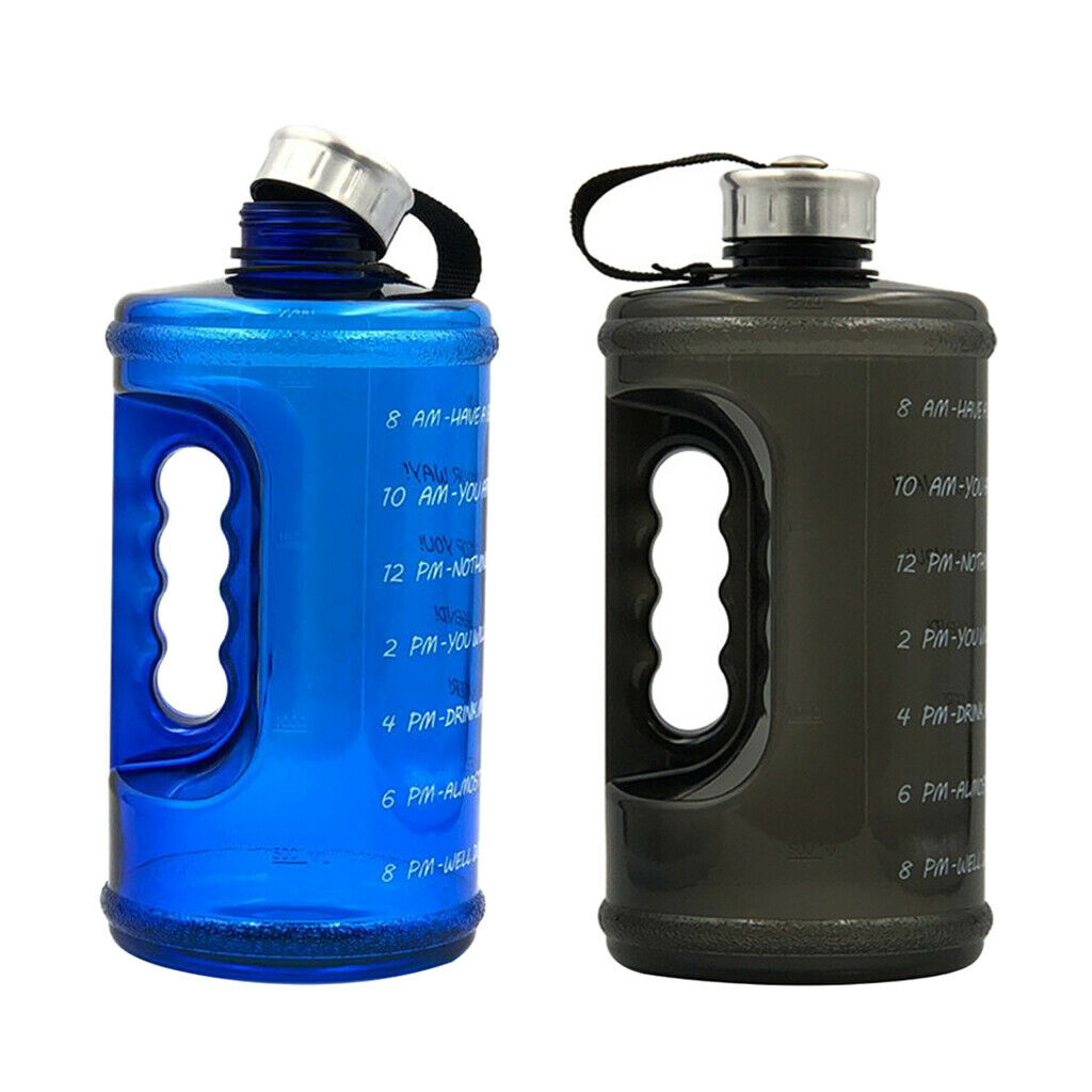 2pcs Portable Plastic Water Bottle Jug Cup BPA Free Outdoor Bike GYM 2200ML