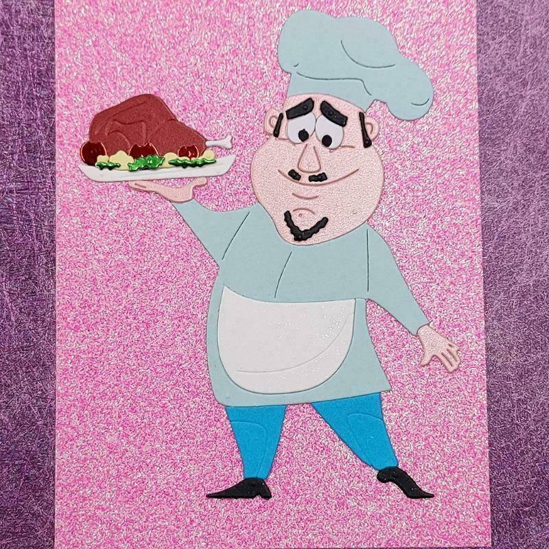 Chef Metal Cutting Dies Stencil DIY Scrapbooking Album Paper Card Template Mold