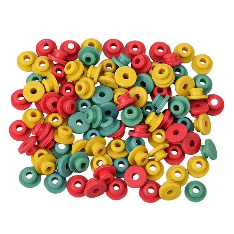 100pcs Red Yellow Green Tattoo Machine Grommets Needles Silicone Nipples Tattoo