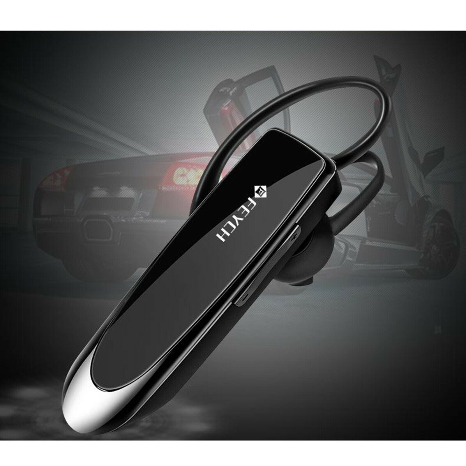 Bluetooth5.0 Single Earhook Ear-hook Noise Cancelling Stereo With Mic Black