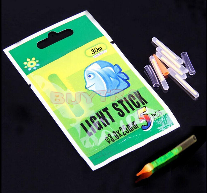 50 Pcs Night Fluorescent Float Lightstick Glow Stick for Fishing_viRDD