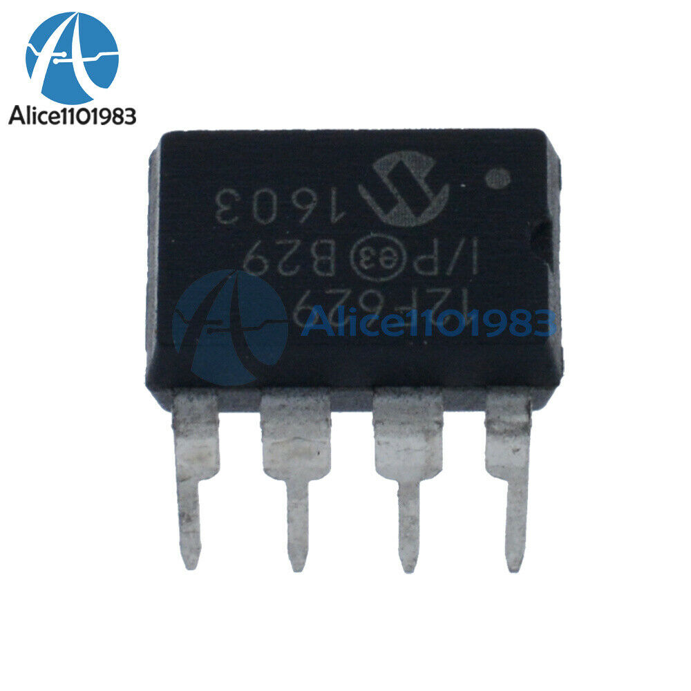 5Pcs PIC12F629-I/P 12F629-I/P 12F629 MCU IC MICROCHIP DIP-8 NEW