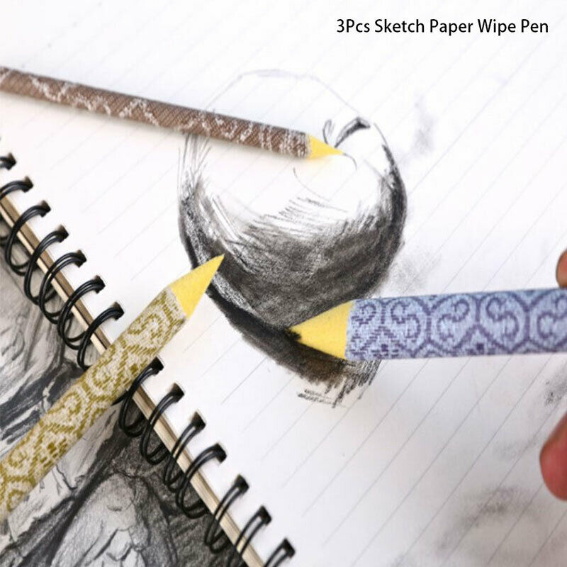 3pcs/Set Blending Smudge Stump Stick Tortillon Sketch Random Color Art Dr.l8