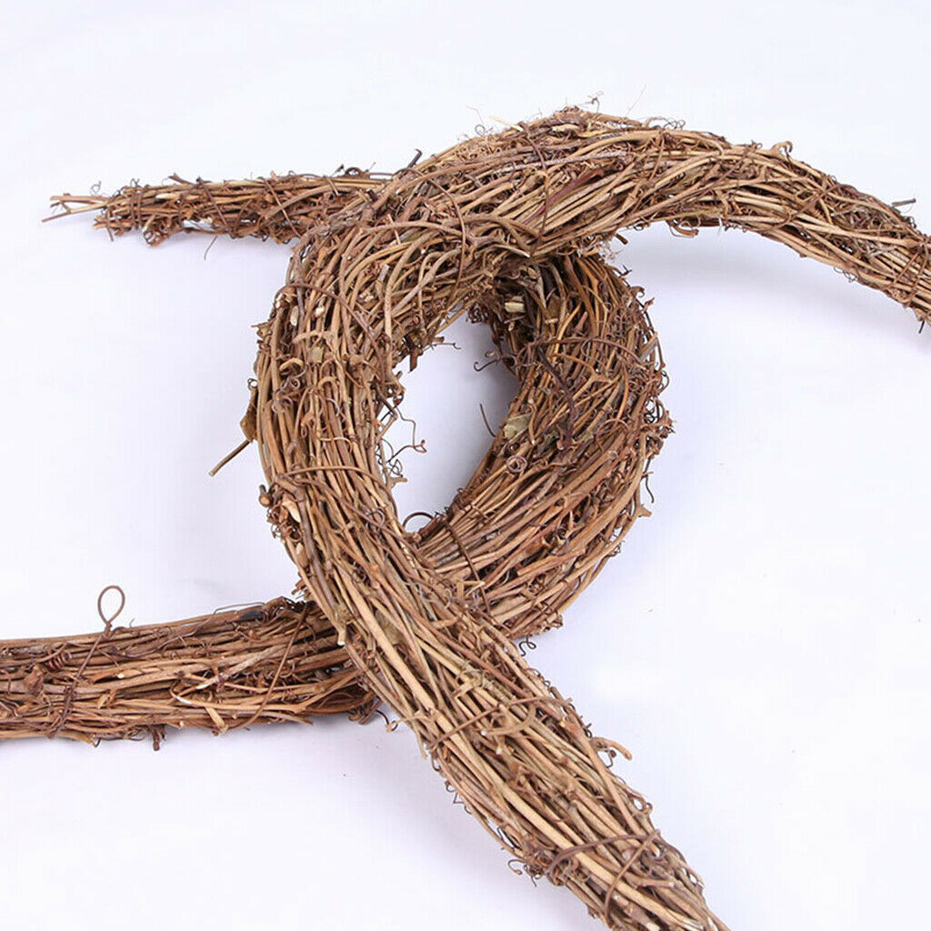 Wreath DIY Rattan Moon Shape Vine Frame Door Wall Party Decors Wreaths