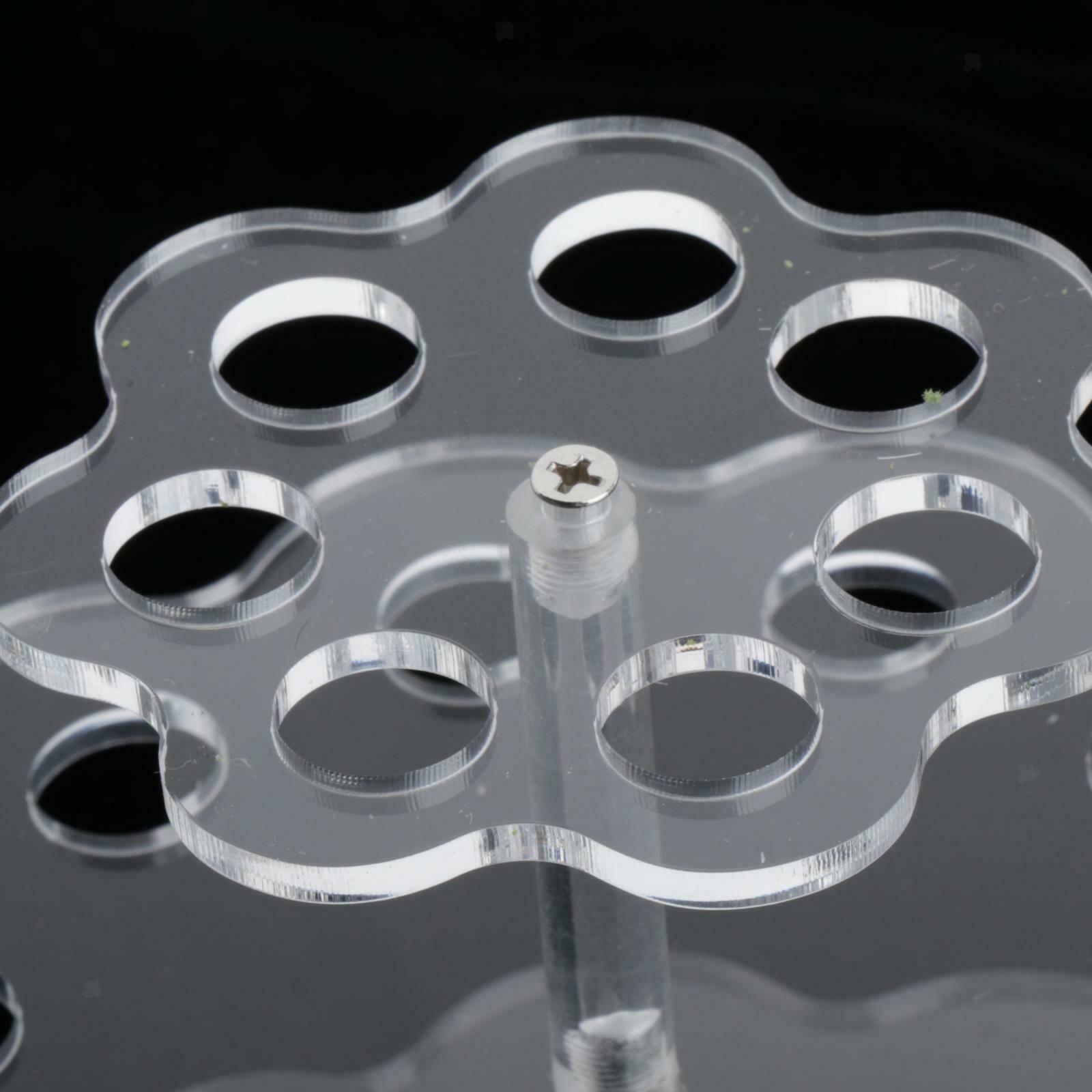 Clear 18 Bottles 2 Tier 360 Rotating Essential Oil Display Rack Storage