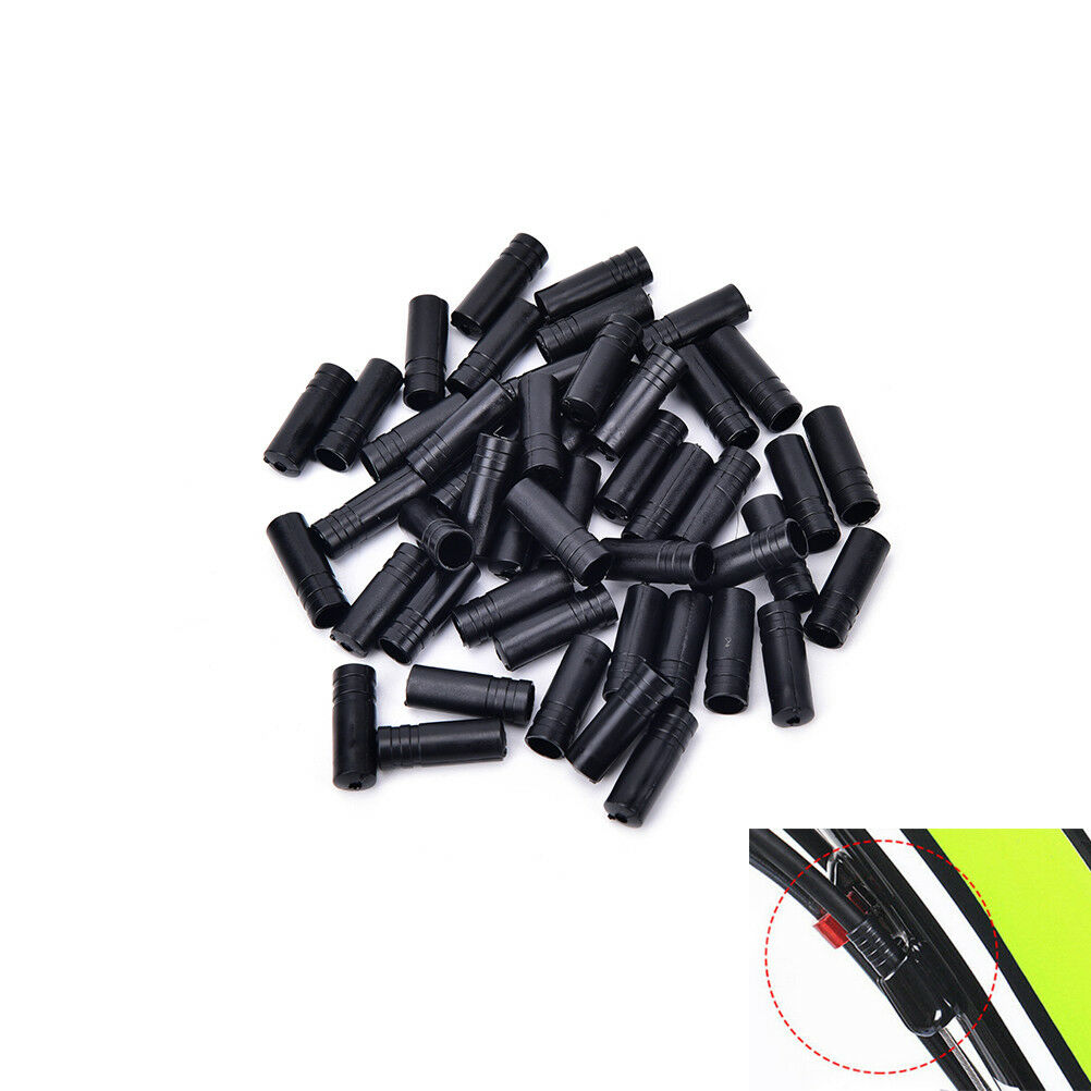 100x 4mm Bike Bicycle Cycling Brake Cable Crimps Housing Plastic End Tips .l8