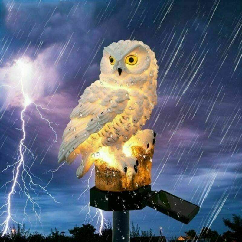 Solar Power LED Owl Parrot Lawn Light Outdoor Waterproof Garden Landscape Lamp