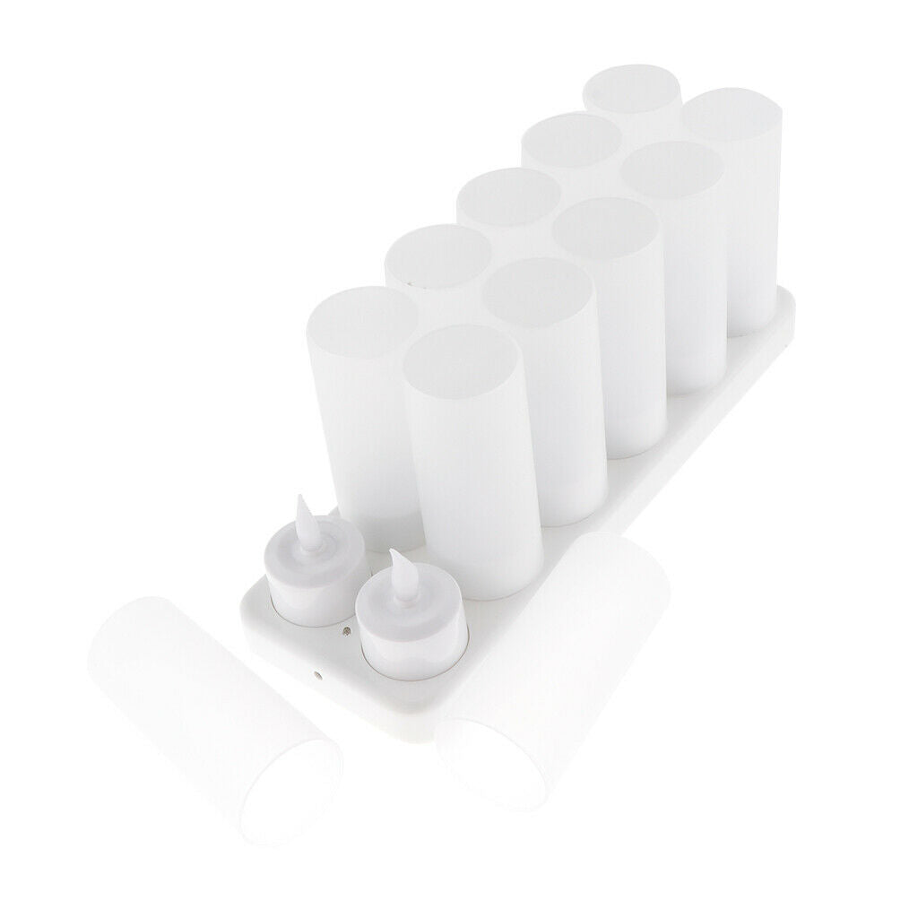12pcs Rechargeable LED Electronic Candle Light Flameless Flickering Candles