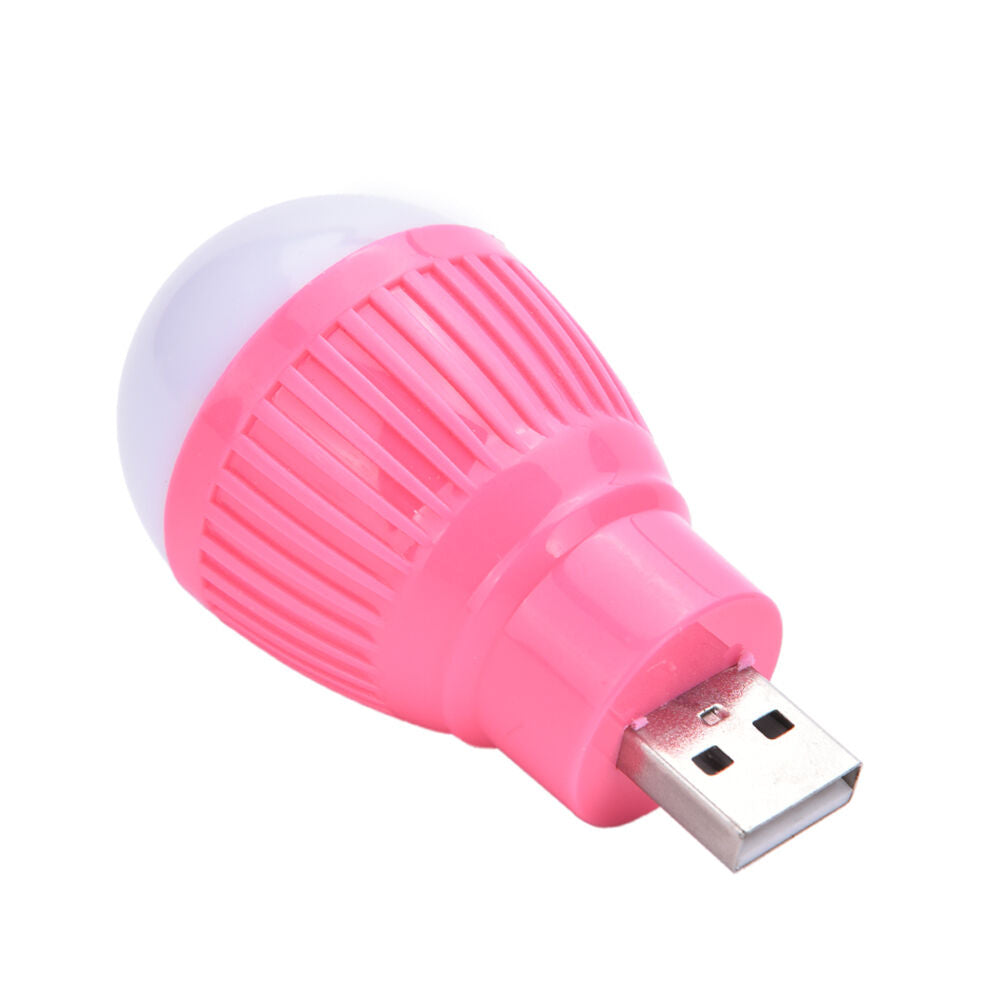 USB Mini LED Cool White Night Light Bulb for Portable Reading Flashlight A G Lt