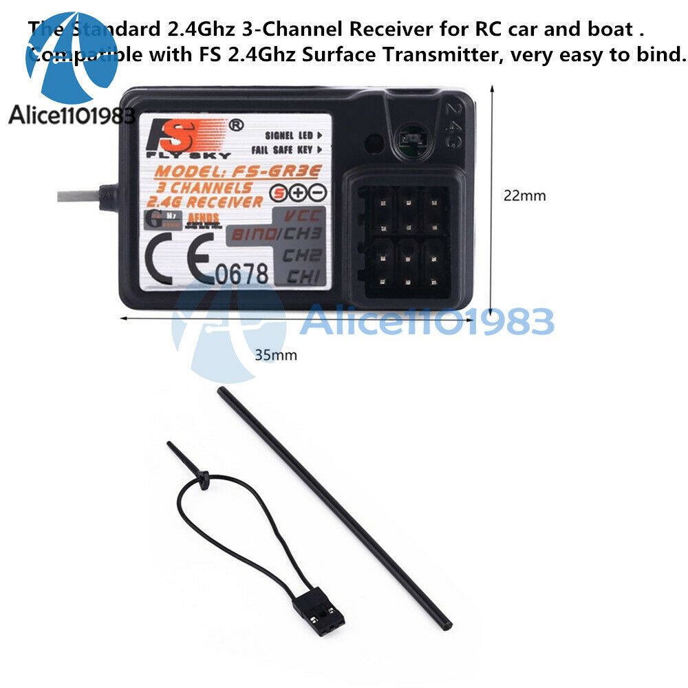 2PCS FlySky 2.4G FS-GR3E GT3B GR3C Receiver For RC Car Auto Boat Remote Control