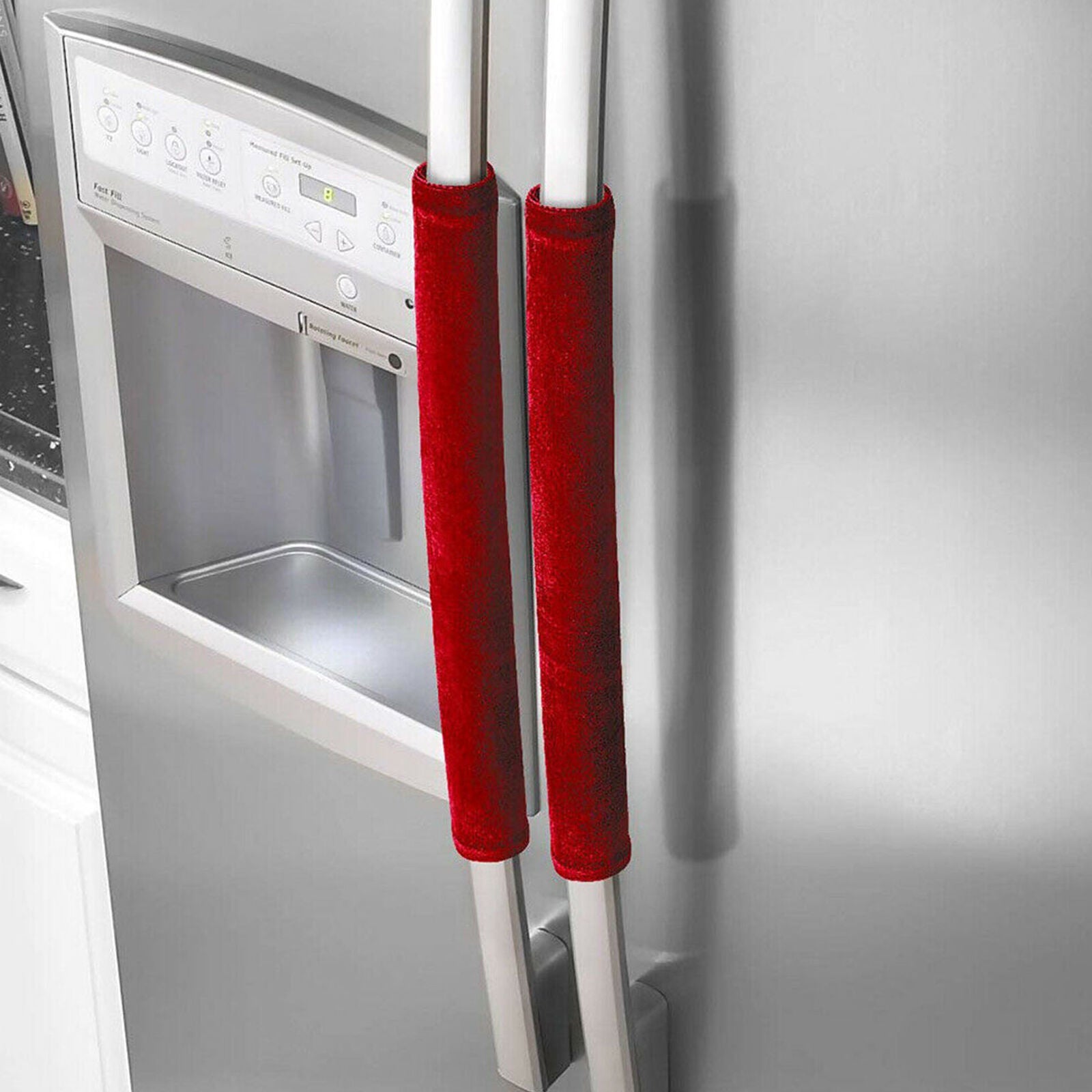 1 pair of Refrigerator Door Handle Covers Home Fridge Microwave Oven Cover