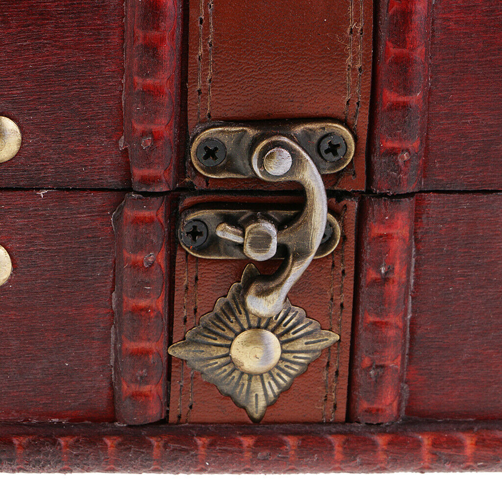 4x Retro Wood Jewelry Box Small Thrinket Storage Lockable Organizer Wedding Home