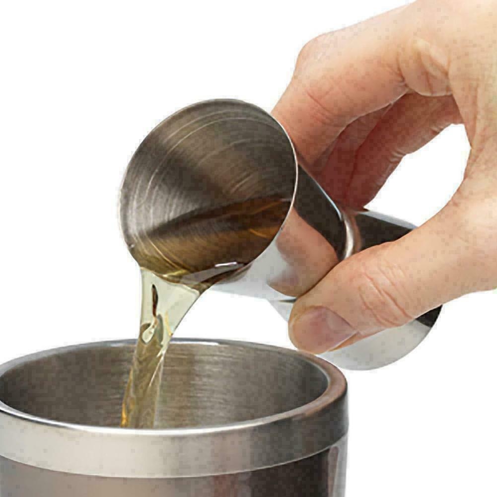 Steel Double Single Shot Measure Jigger Spirit _NEW Bar Cocktail