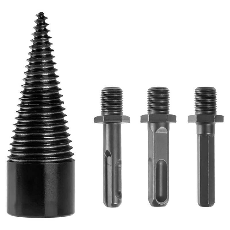 3Pcs 42MM Wood Splitter Drill Bit Removable Log Splitter Drill Bit Firewood KiU9