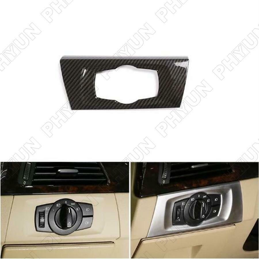 For 2005-12 BMW 3 Series E90 Sedan Headlight Switch Frame Trim Carbon Fiber Look
