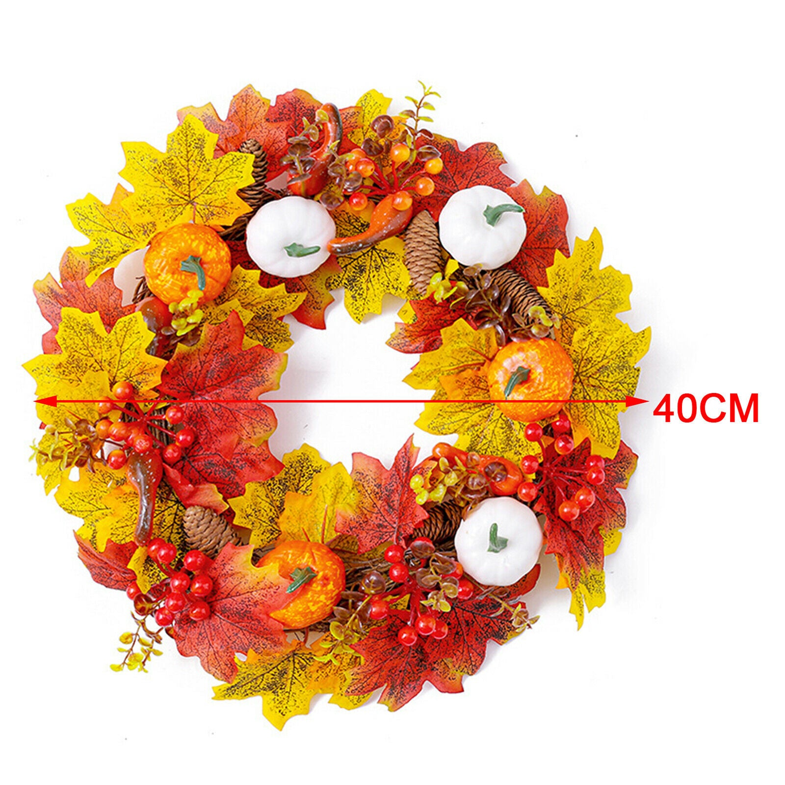 Autumn Artificial Pumpkin Wreath Festival Thanksgiving Home Party Decor