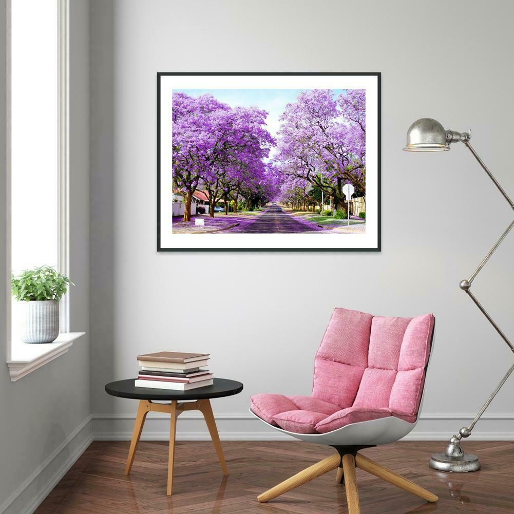 5D DIY Full Drill Diamond Painting Bauhinia Cross Stitch Mosaic Craft Kit @