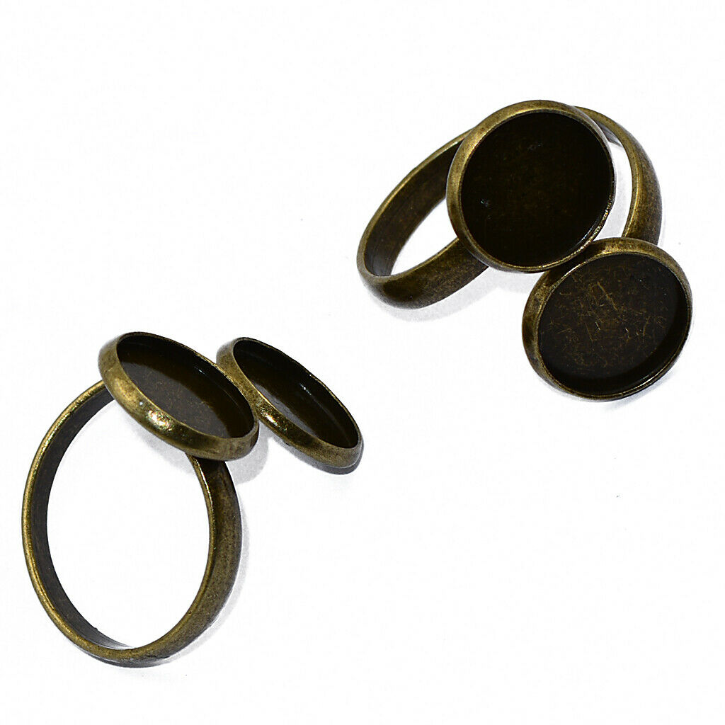 10 Pcs Retro Bronze Adjustable  Pad Base Blanks