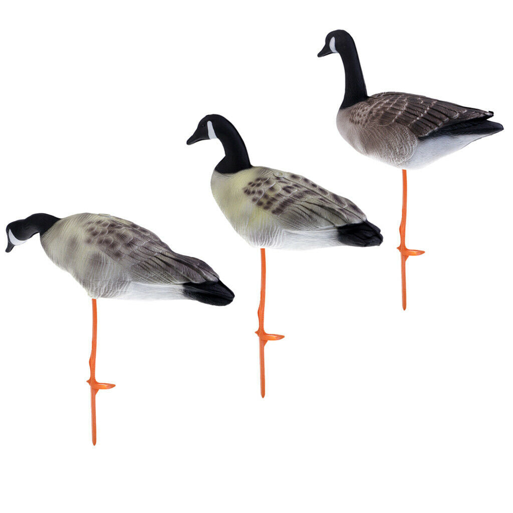 3x Premium Lifelike Full Body Goose, Greenhand Hunting Decoy Lawn Garden Decors