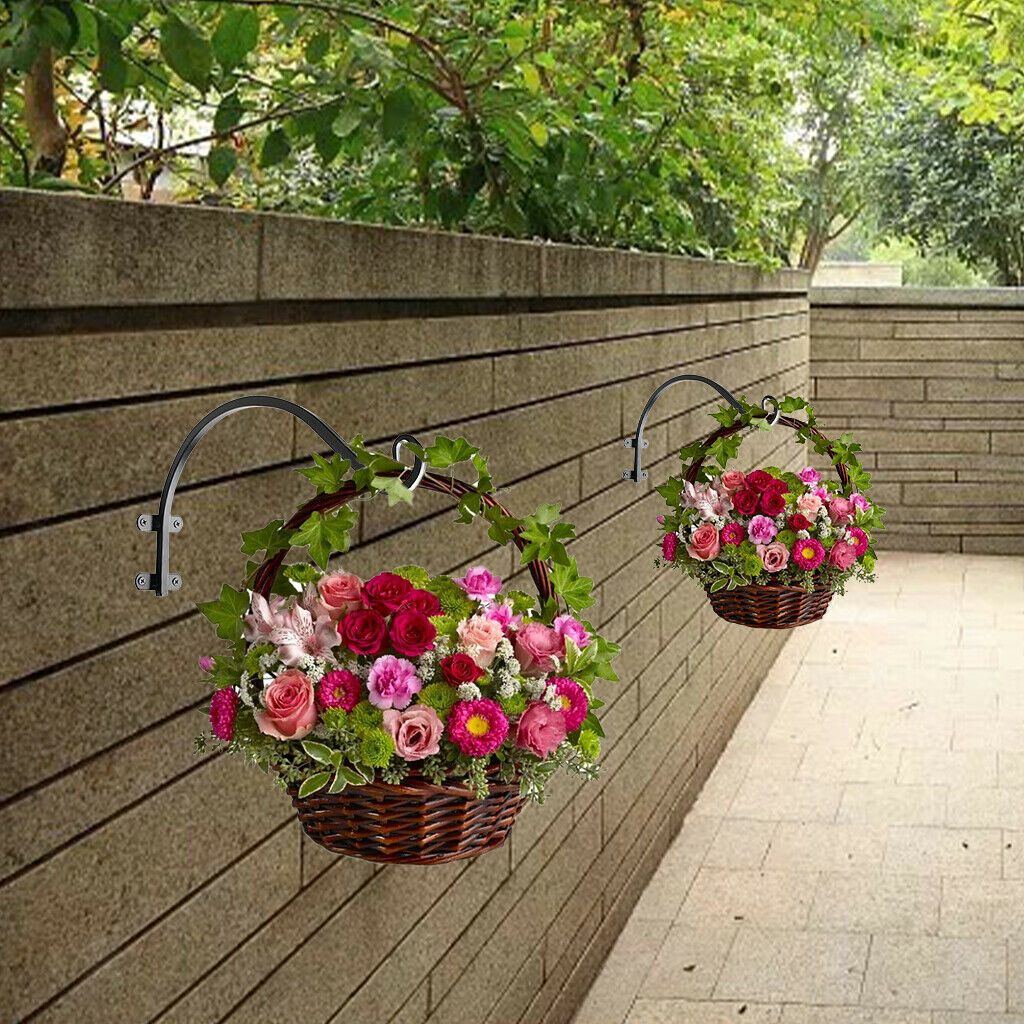 2-pack Hanging Plant Bracket Hangers Hooks Garden Rust-Resistant S-shaped