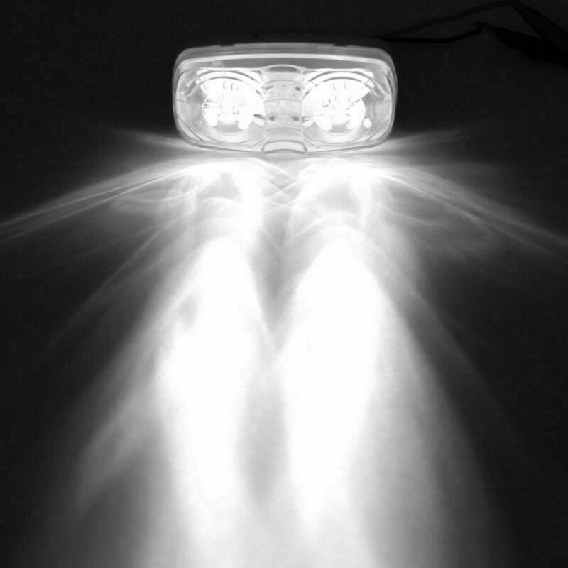 10x Trailer Marker LED Light Double Bullseye 10 Diodes Clearance Lamp White 12V