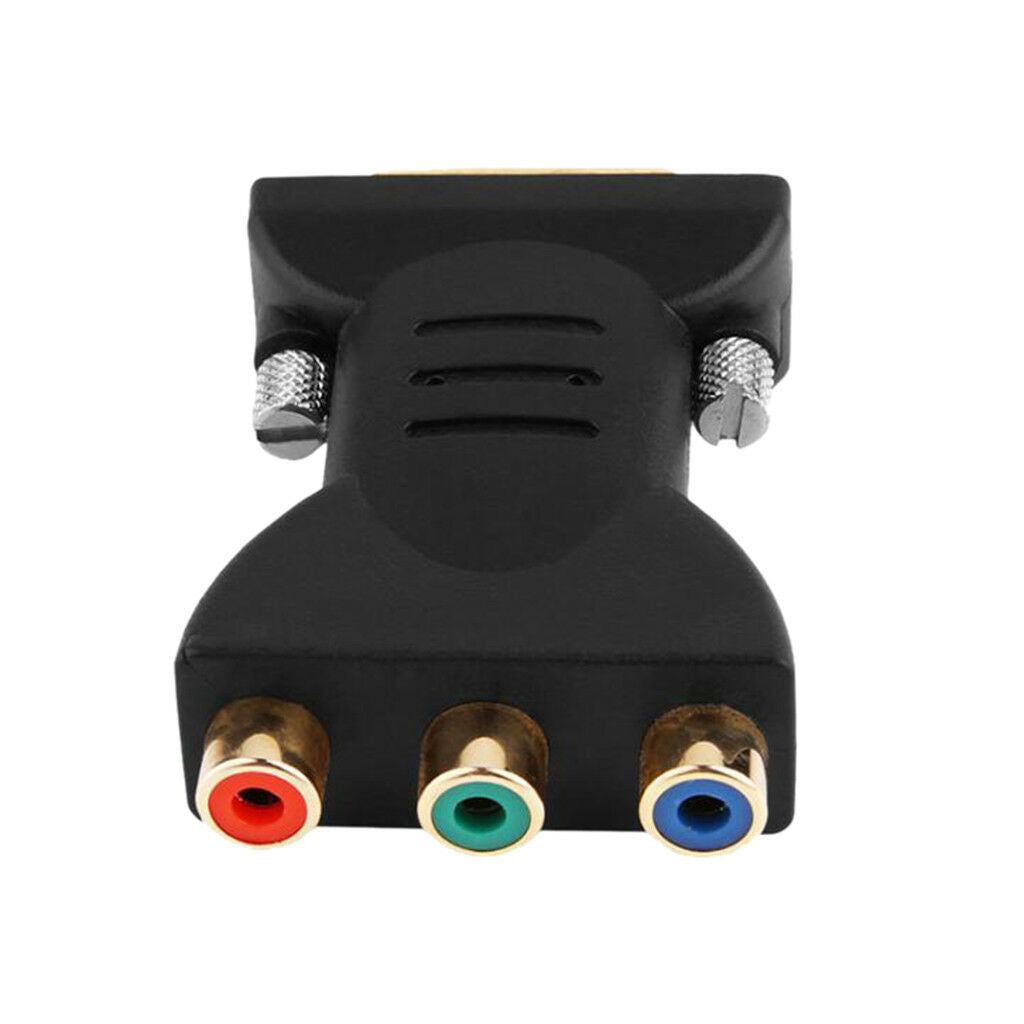 DVI-I 24+5 Male To 3 RCA Component Display Adapter For PC HDTV Converter