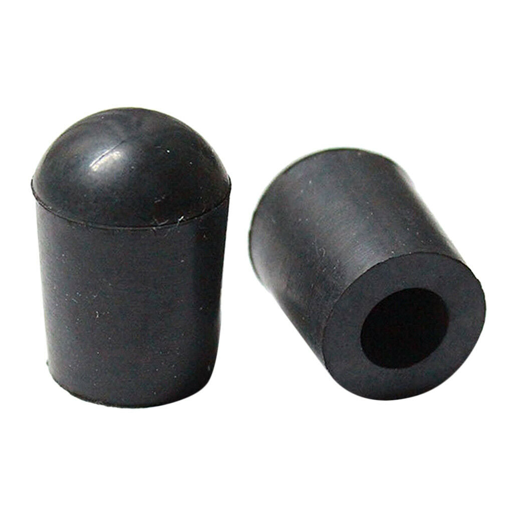 Set of 2 Black rubber tip Rubber protection end pin for double bass