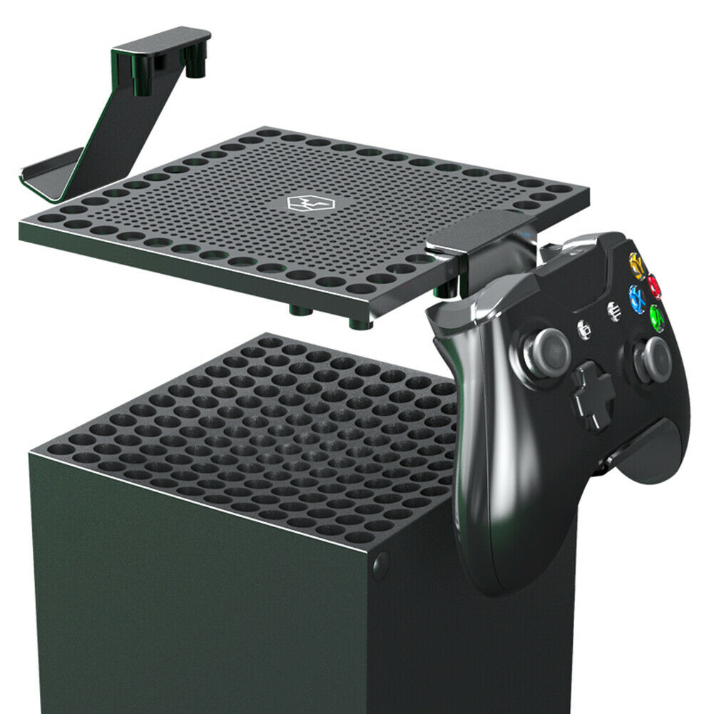 For Xbox Series X Console ABS Dust Cover with Controller Headphone Hanger Stand