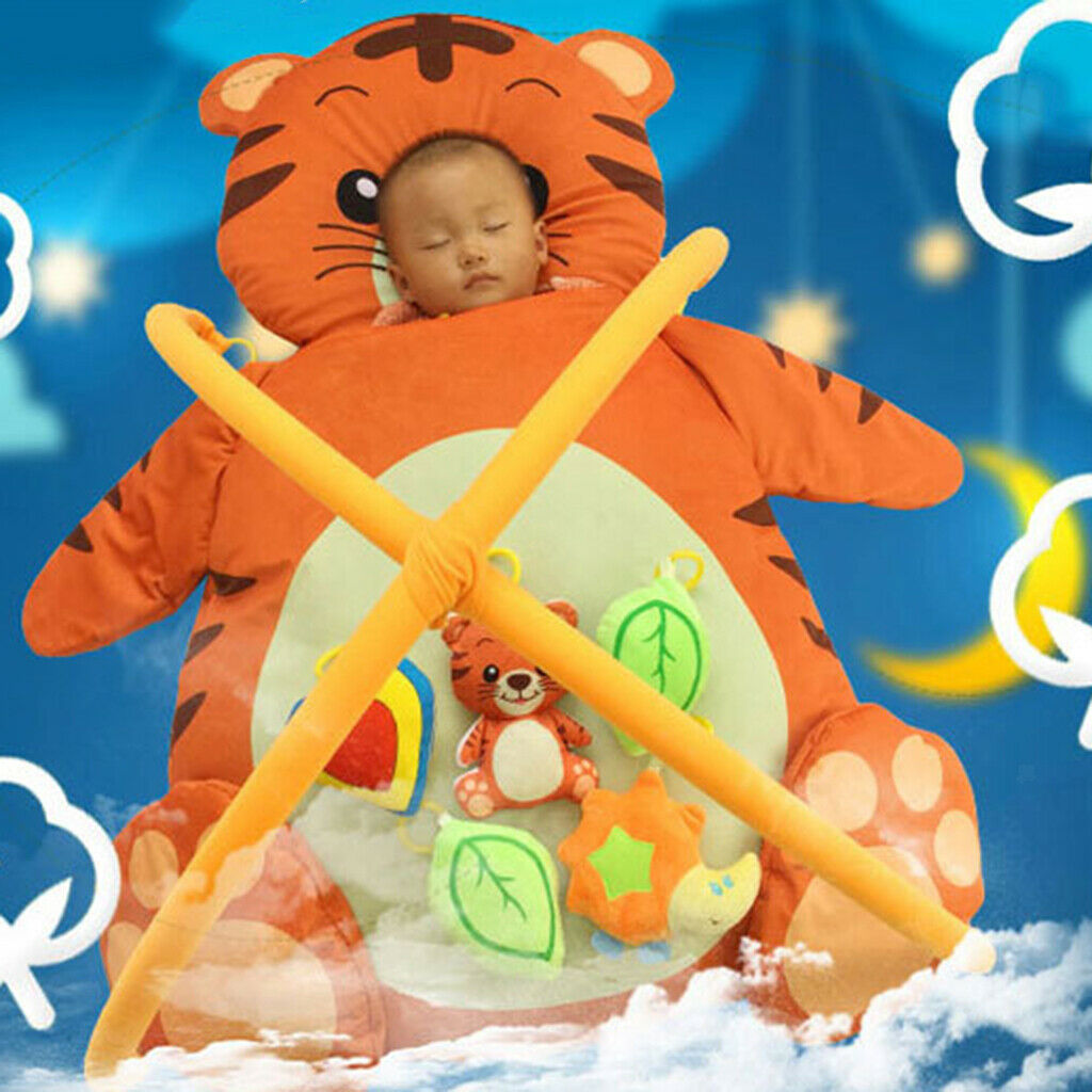 Baby Musical Playmat Plush Toys Activity Gym Sleeping Bag Tiger