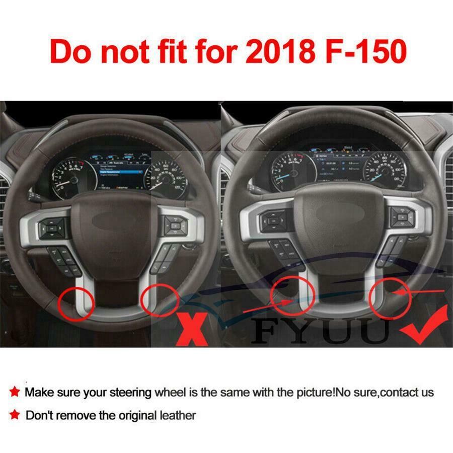 Car Steering Wheel Cover For Ford F-150 2015 2016 2017 King Ranch Lariat Leather