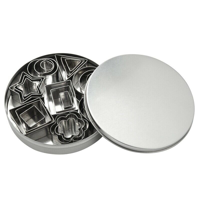 Cookie Cutter Stainless Steel 24 PCS Cookie Cake Cutters with Box DIY Mini CooJ4