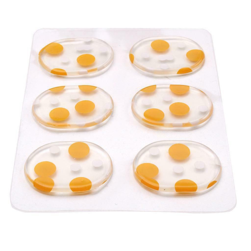 6Pcs Drum Dampening Control Gel Pads Drum Dampener Tone Control Yellow