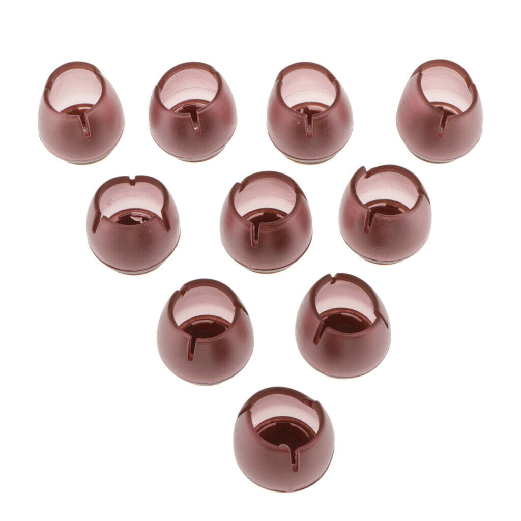 20pcs Anti-slip Round Chair Leg Caps Coffee Silicone Furniture Feet Cups