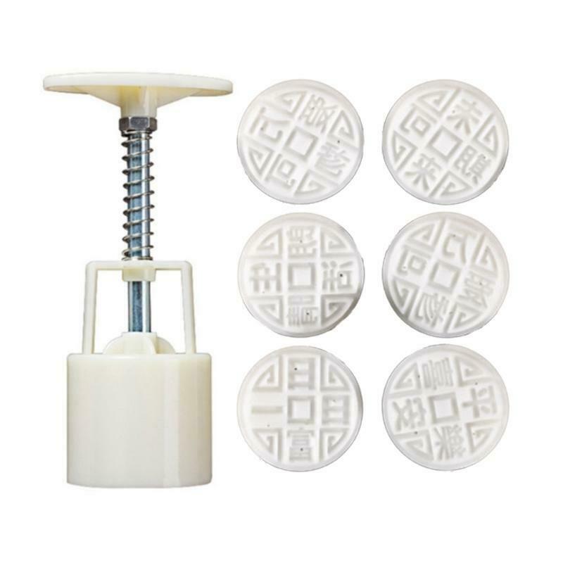 Moon Cake Mould 50g Pattern Hand-Pressure Mooncake Molds for Mid-Autumn DIY Tool