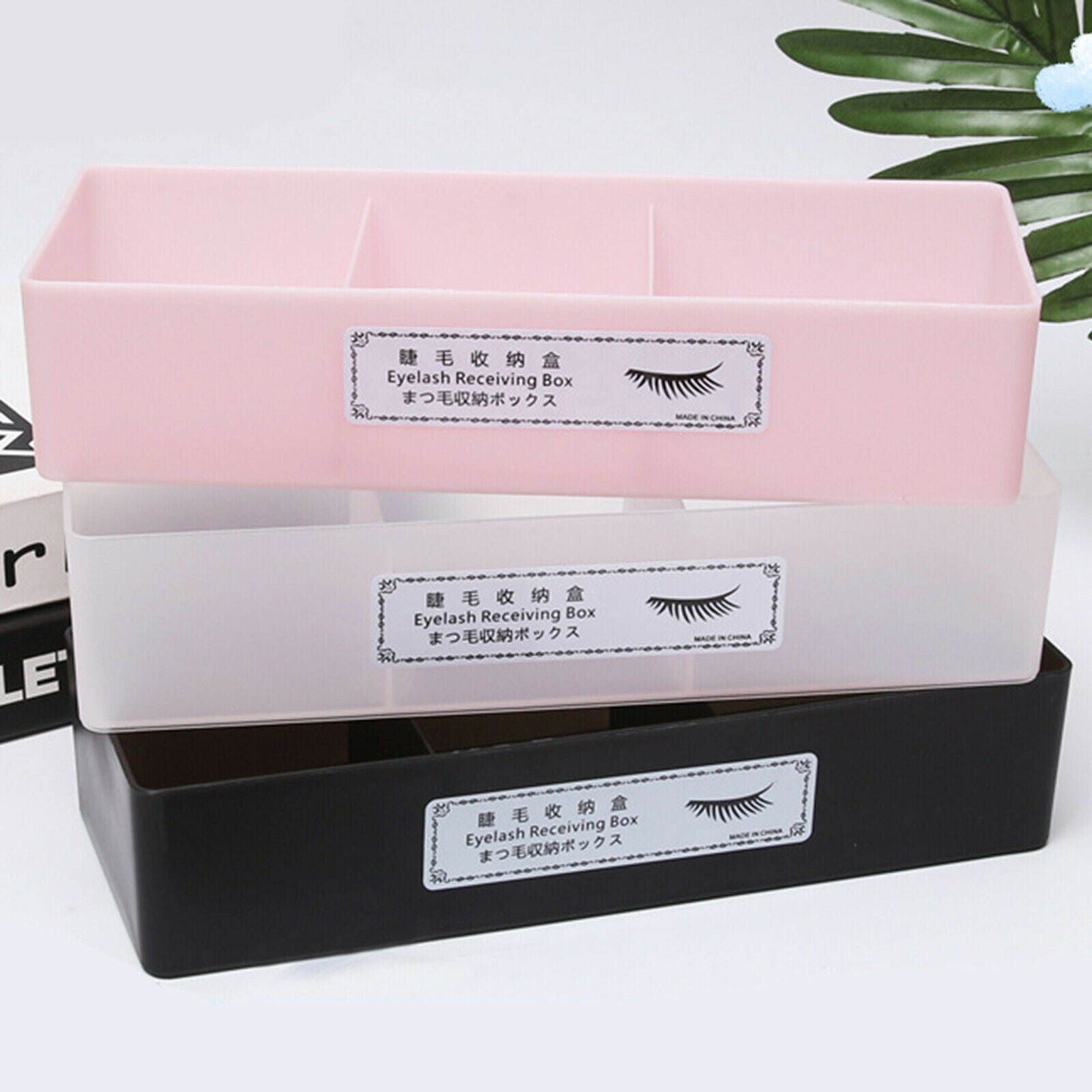 3X Eyelash Extension Tool Storage Box Container Holder for Grafting Pink